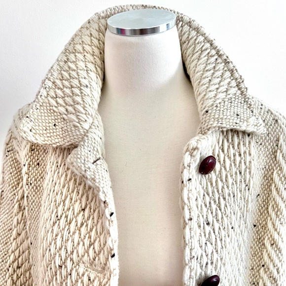 Blarney Woollen Mills Branigan Weavers Aran Sweater Coat Jacket (S) Rare Vintage - Picture 6 of 16